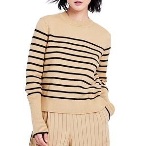 NWT La ligne target sweater camel stripe brown tan